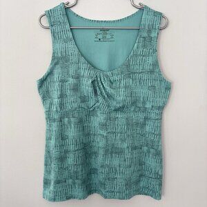 Patagonia Women’s XL Green Teal Bandha Tank Top Stretch Sleeveless Outdoors